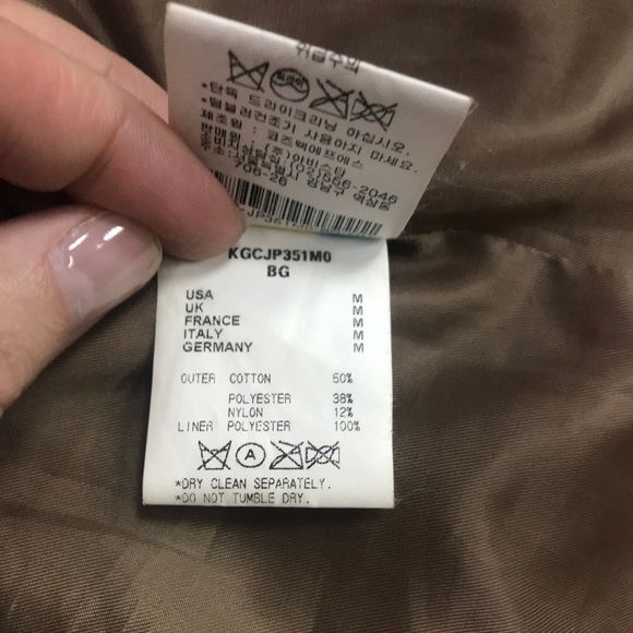 Brown Tan Military Style Zip-Up Coat Jacket - Picture 9 of 10